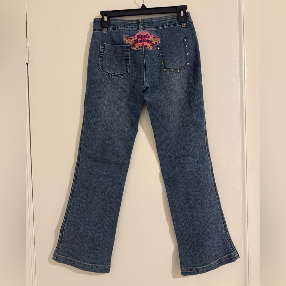 Apple Bottoms Women's Flare Jeans with Embellished Pocket